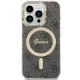 Guess iPhone 15 Pro vāciņš IML 4G Gold Stripe, melns