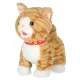 Интерактивный игрушечный котенок на поводке, бежевый