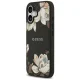 Чехол Guess Grained Flowers Classic Logo MagSafe для iPhone 17 - черный