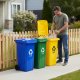 Multistore 4x120L Waste Bin Set, Blue/Green/Yellow/Black