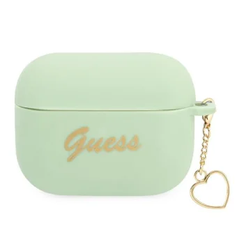 Чехол Guess GUAPLSCHSN Silicone Charm Heart для Apple AirPods Pro зеленый
