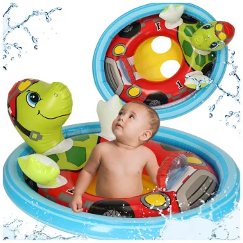 INTEX 59570 Bērnu peldriņķis ar sēdekli Bruņurupucis, 3-4 gadi, līdz 23 kg