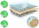 Nukido NK-340 Double-sided Foldable XPE Foam Play Mat Pad Rug for Kids, Ocean-Land, 200x180cm