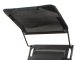 Folding Garden and Beach Lounger Zero Gravity 2in1 with Canopy, Black
