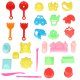 Sand Toy Set with Molds and Shovel, 28 Pieces