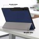 Samsung Galaxy Tab S9 Ultra (SM-X910, SM-X916B) Tri-fold Stand Design Leather Case Cover, Blue | Vāks Apvalks...