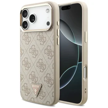 Чехол Guess 4G PU Leather MagSafe для iPhone 17 Pro Max, Розовый