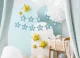 Светло-голубой баннер Baby Shower в форме звезд, 290x16,5 см