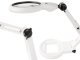 Liela galda juvelieru lupa 12x 8x ar 18 LED apgaismojumu USB, balta/melna