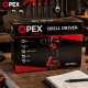 OPEX TOOLS OPX28011 Bezoglīšu akumulatora triecienurbjmašīna 21V 50Nm 2x 3.0Ah