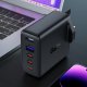Быстрое зарядное устройство GaN UK 100W Power Delivery 3x USB-C 1x USB – чёрный