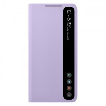 Original Samsung Galaxy S21 FE 5G (SM-G990B/DS) Smart Clear View Cover Case, Purple (EF-ZG990CVE) | Oriģināls...