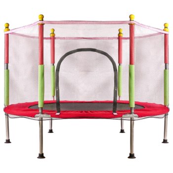 Детский садовый батут-сетка 140 см 55 дюймов красный