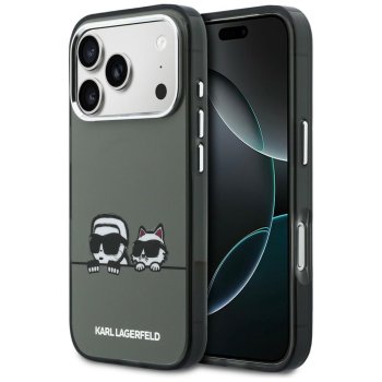 Karl Lagerfeld IML Karl & Choupette Peekaboo Logo MagSafe Phone Case Cover iPhone 17 Pro - Black