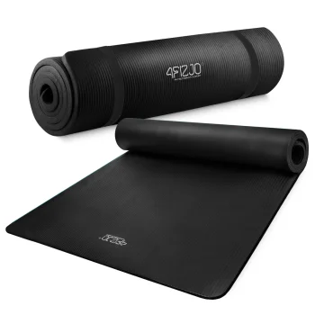 Коврик для фитнеса и йоги 4Fizjo NBR 190x100x1.5 см, черный
