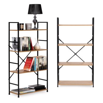 Деревянный стеллаж Modernhome CWJ6024112LG WILD OA, 4 полки, стиль Loft