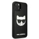 Karl Lagerfeld iPhone 13 mini vāciņš Ikonik 3D Rubber Melns