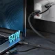 Кабель 3mk Hyper Cable N-SERIES 2 в 2 USB-A/C - USB-C/Lightning 1.2м 60W, черный