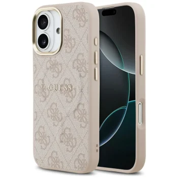 Чехол Guess 4G PU Classic Logo MagSafe для iPhone 17, розовый