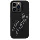 Karl Lagerfeld 3D Rubber Signature vāciņš Apple iPhone 15 Pro, Melns