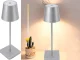 Bezvadu skārienjutīga LED galda lampa, 3 gaismas toņi, sudraba
