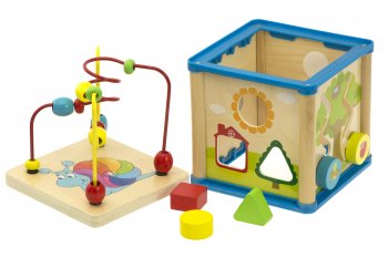 Attīstoša Rotaļlieta Koka Kubs Sorteris | Wooden Educational Cube Sorter