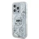 Чехол Karl Lagerfeld для iPhone 15 Pro Liquid Glitter Karl Head MagSafe, прозрачный