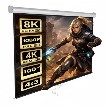 Экран для проектора Maclean MC-594, 100", 4:3, 200x150 см, Белый