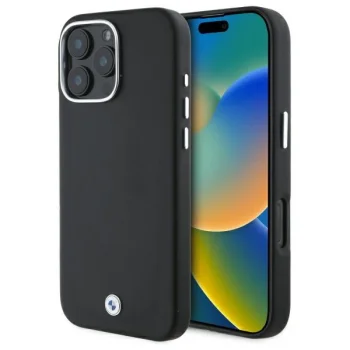 BMW iPhone 16 Pro Max vāciņš Sign Full Wrapped Metal MagSafe, melns