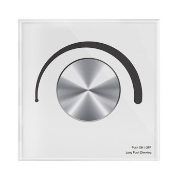 Умный Поворотный Диммер TS-K(WT) Wi-Fi Tuya TRIAC 100-240V Стеклянная Панель