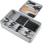 Galda Piederumu Divlīmeņu Organizators Virtuves Skapja Atvilktnei | Cutlery Drawer Insert Two-Tier Organiser