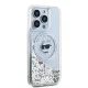 Чехол Karl Lagerfeld Liquid Glitter Choupette Head MagSafe для iPhone 13 Pro / 13 прозрачный