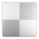 Ricokids 738200 Foam Puzzle Play Mat 60x60 cm 4 pcs, White/Grey