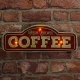 Металлическая ретро-вывеска Forever Light LED Fresh Brewed Coffee