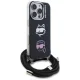 Чехол Karl Lagerfeld IML Crossbody Karl&Choupette Head для iPhone 16 Pro, черный