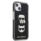 Karl Lagerfeld Karl & Choupette Head vāciņš iPhone 13 mini, melns