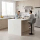 Grozāms bāra krēsls ModernHome ar regulējamu augstumu un kāju balstu, pelēks