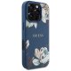 Чехол Guess Grained Printed Flower Pattern MagSafe для iPhone 16 Pro Max, синий