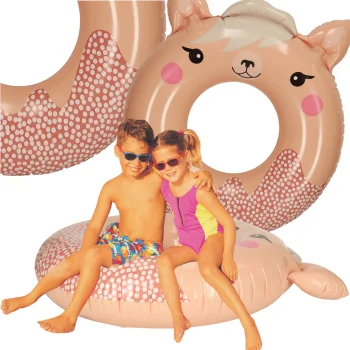 INTEX 59266 Piepūšamais peldriņķis Lama 76 cm bērniem līdz 40 kg, rozā
