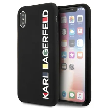 Чехол Karl Lagerfeld Glossy Bauhaus для iPhone X / XS, Черный