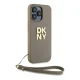 DKNY iPhone 15 Pro vāciņš Wrist Strap Stock Logo, bēšs