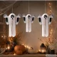 3D Paper Ghost Halloween Decoration, Foldable, White