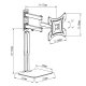 Maclean MC-771A TV sienas stiprinājums ar plauktu, 23\"-43\", 25kg, VESA 200x200, Melns