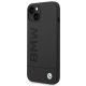 BMW iPhone 14 Plus vāciņš Silicone Signature Logo MagSafe, melns