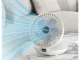 Wireless Foldable Desk Fan with Wall Mount, 3.7W