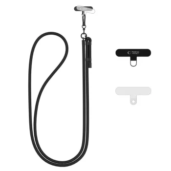 Tech-Protect C1S Rope Crossbody universāla telefona siksniņa, melna