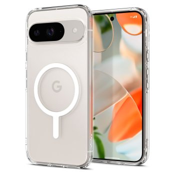 Google Pixel 9 Pro Spigen Ultra Hybrid OneTap Ring MagSafe Case Cover, White | Чехол Кабура Кейс для...
