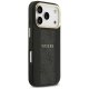 Guess iPhone 17 Pro vāciņš 4G PU Stripe MagSafe, melns