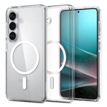 Чехол Spigen Ultra Hybrid Mag MagSafe для Samsung Galaxy S26+, прозрачный с белым