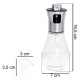 Eļļas smidzinātājs ar dozatoru, 200 ml stikla pudele